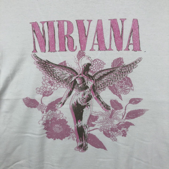 NIRVANA Nirvana Band T-shirt, Band T, Men's XL size cotton white type Vintage Second Hand