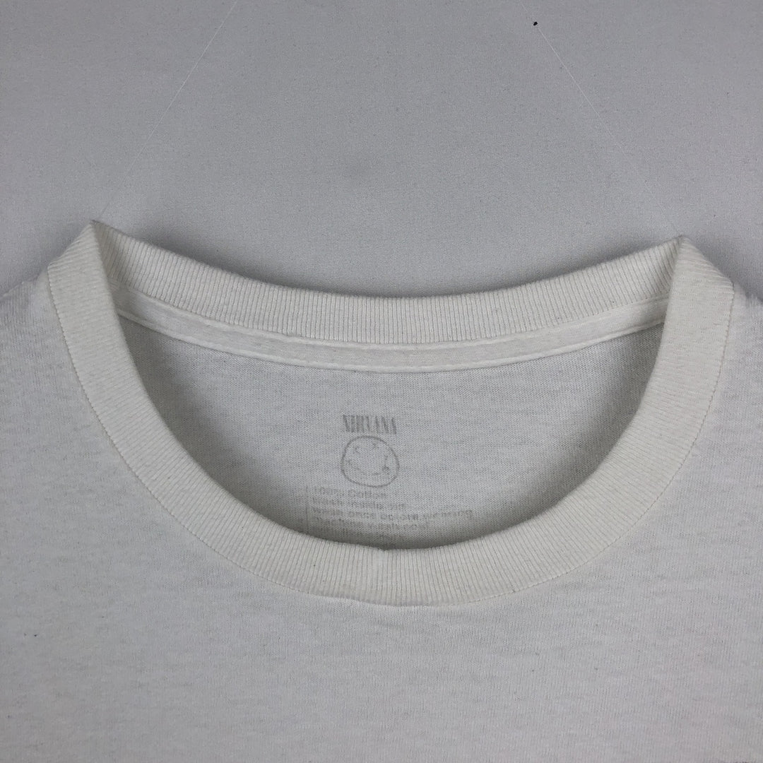 NIRVANA Nirvana Band T-shirt, Band T, Men's XL size cotton white type Vintage Second Hand