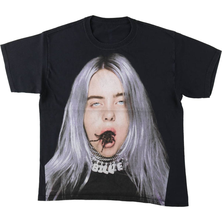 BILLIE EILISH Billie Eilish Band T-shirt Band T Men's XS size unclear black type Vintage Second Hand