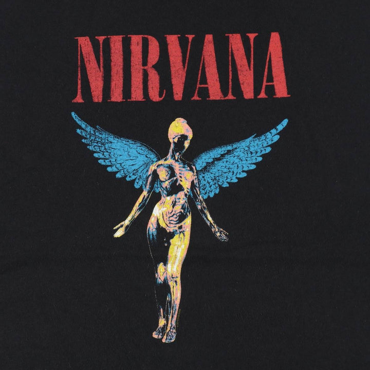NIRVANA Nirvana Band T-shirt, Band T, Men's XL size cotton black type Vintage Second Hand