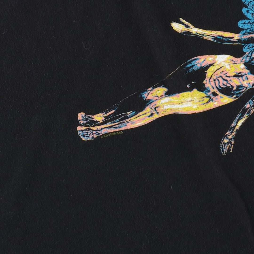NIRVANA Nirvana Band T-shirt, Band T, Men's XL size cotton black type Vintage Second Hand