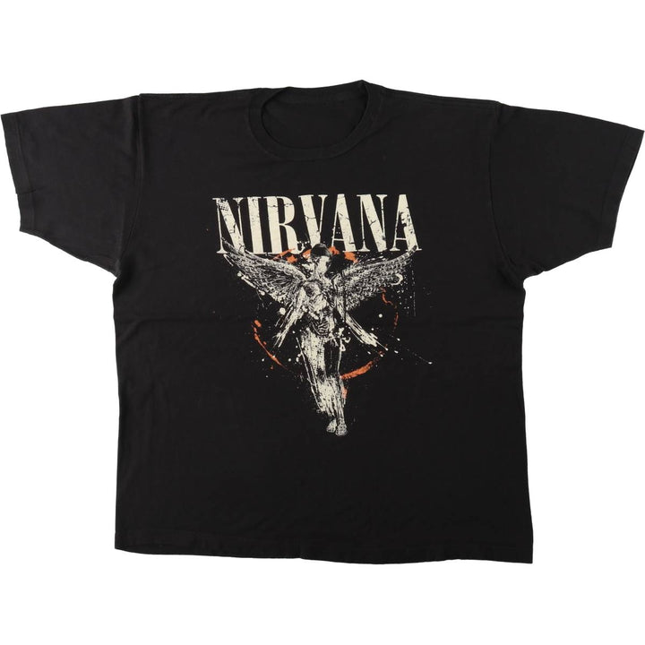 NIRVANA Nirvana Band T-shirt, Band T, Men's XL size unclear black type Vintage Second Hand