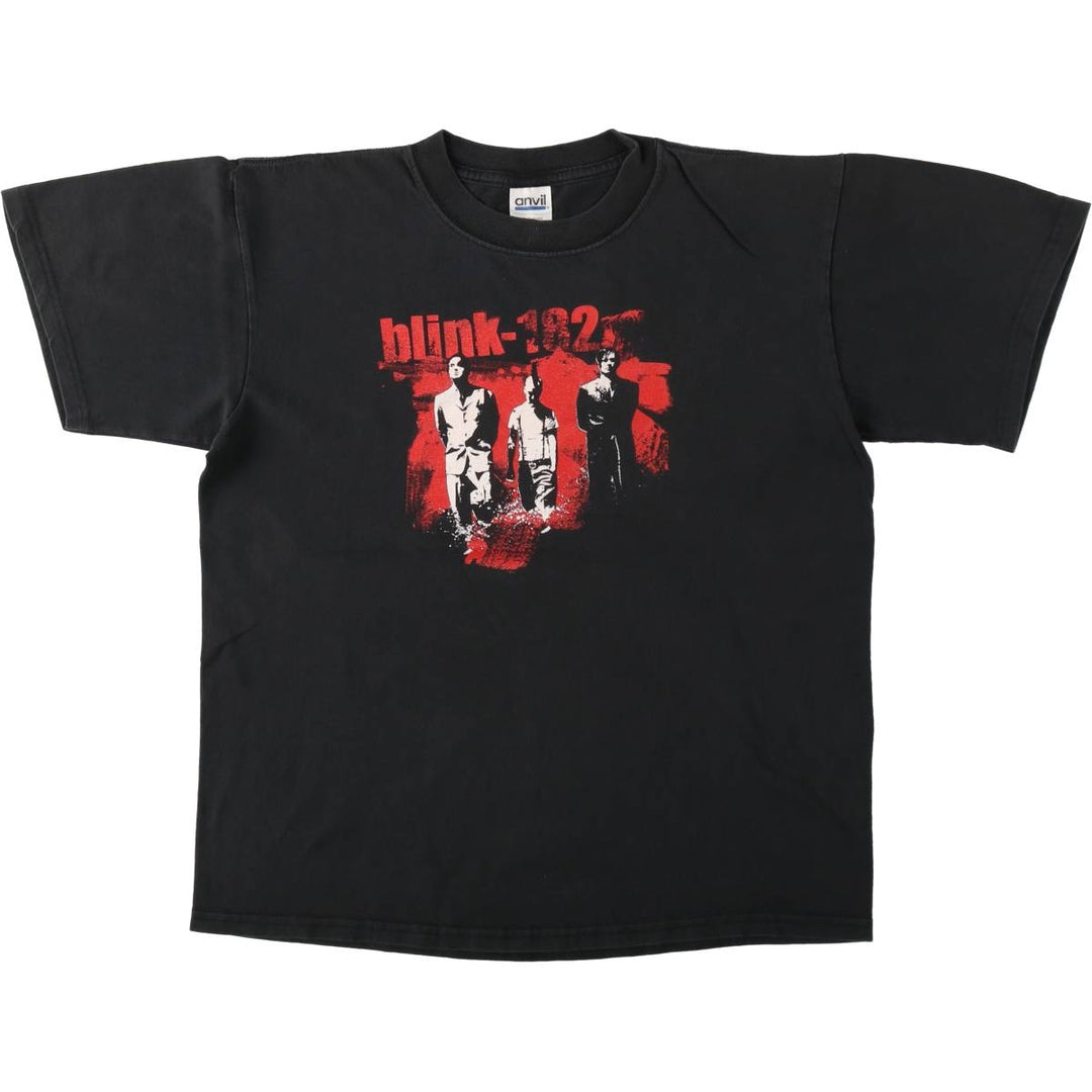 Anvil BLINK-182 Band T-Shirt (Men's Size M) cotton black type Vintage Second Hand