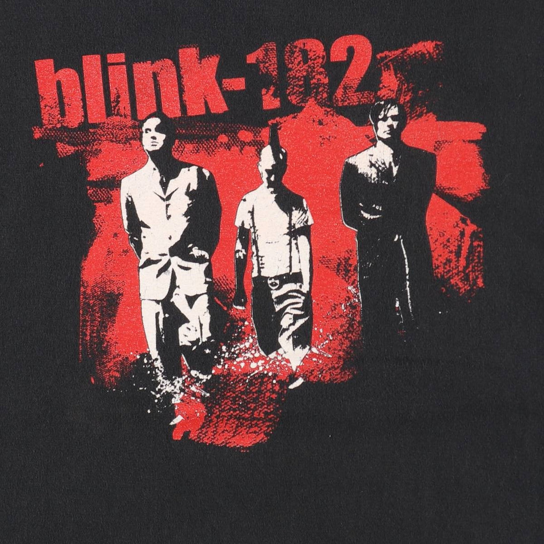Anvil BLINK-182 Band T-Shirt (Men's Size M) cotton black type Vintage Second Hand