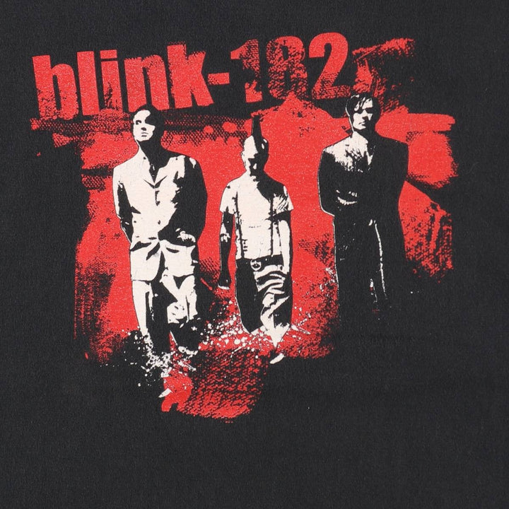 Anvil BLINK-182 Band T-Shirt (Men's Size M) cotton black type Vintage Second Hand