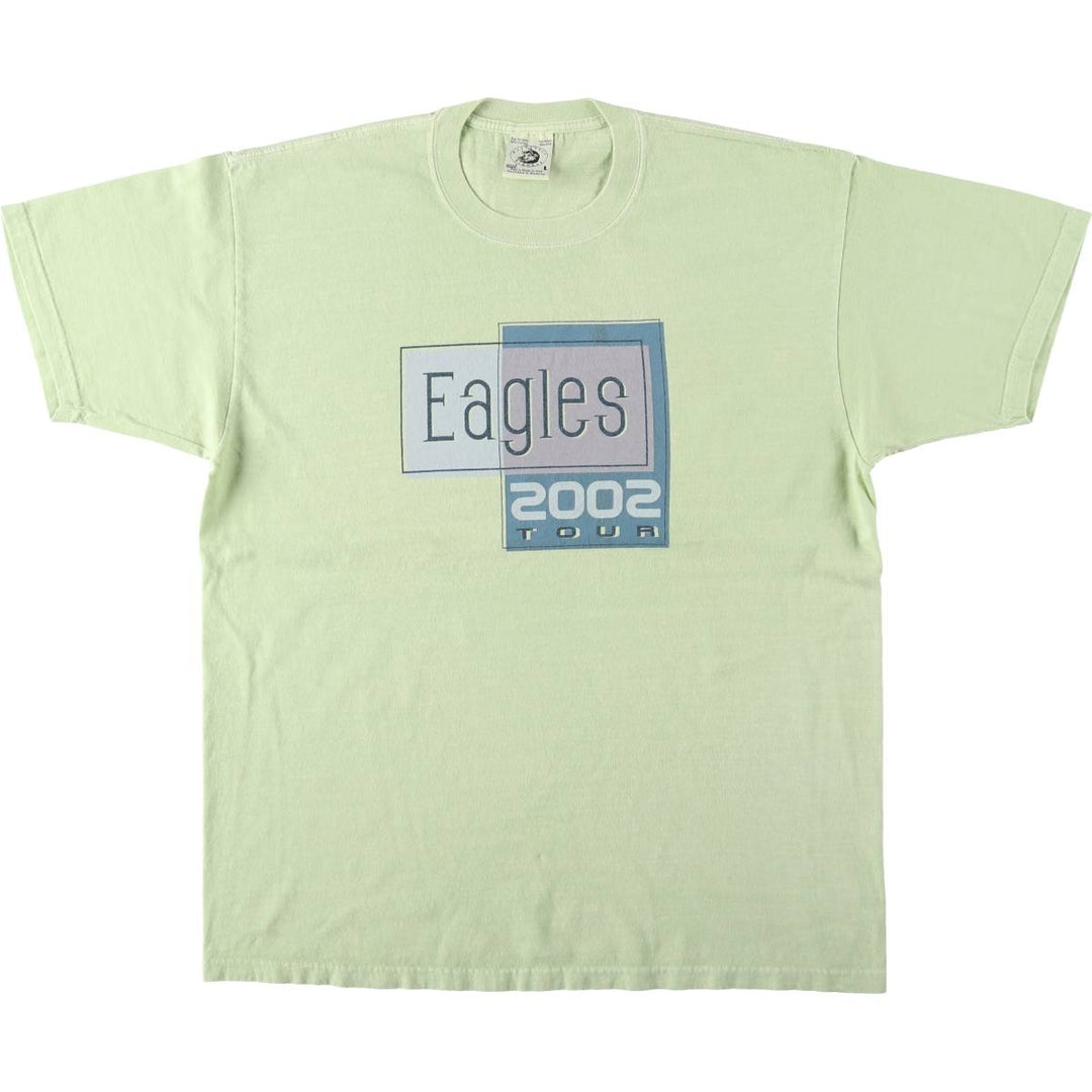 2000'S Anvil Eagles Band T-Shirt, Made in USA, Men's Size L (approx.) cotton green type yellow green Vintage Second Hand
