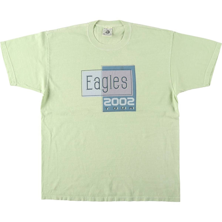2000'S Anvil Eagles Band T-Shirt, Made in USA, Men's Size L (approx.) cotton green type yellow green Vintage Second Hand