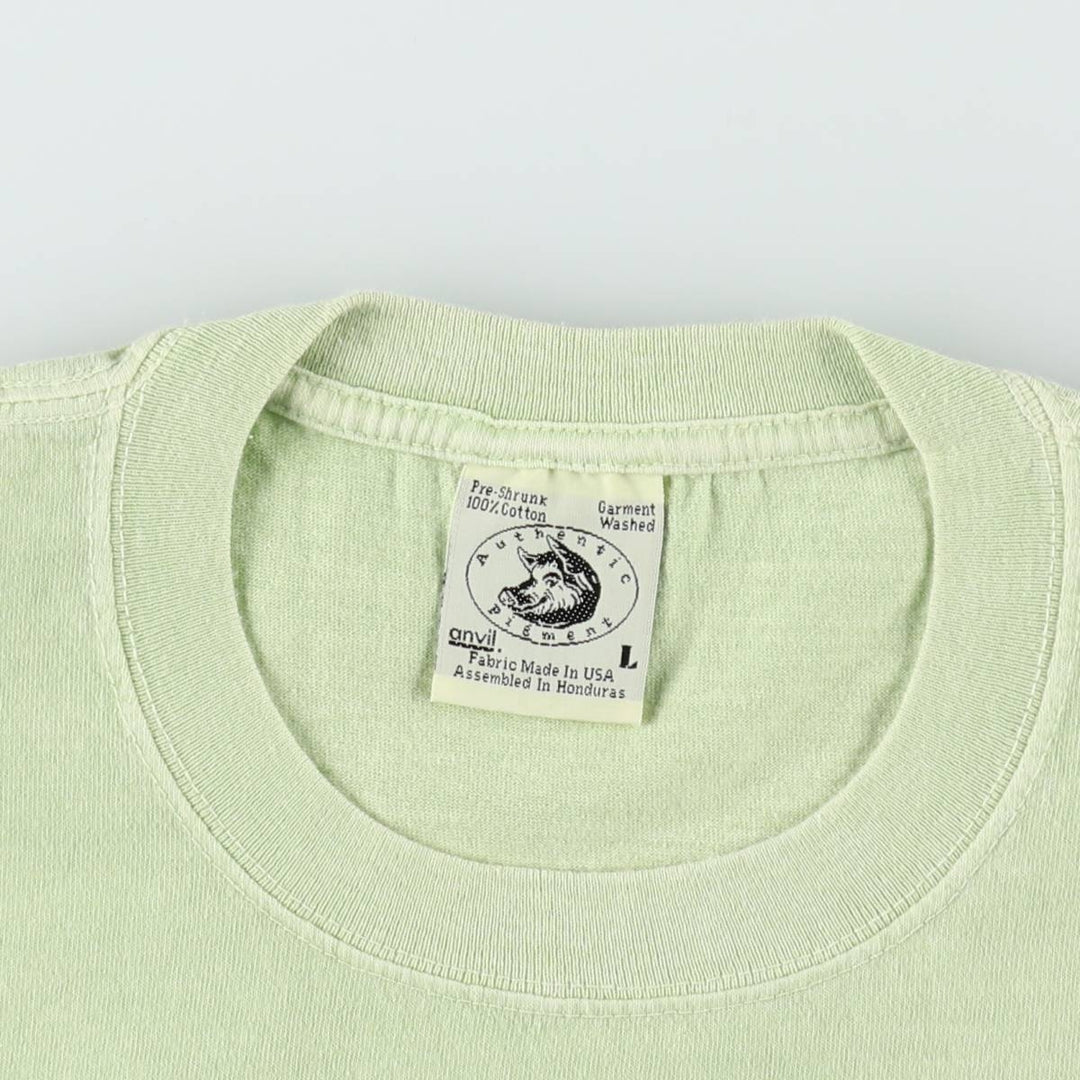 2000'S Anvil Eagles Band T-Shirt, Made in USA, Men's Size L (approx.) cotton green type yellow green Vintage Second Hand