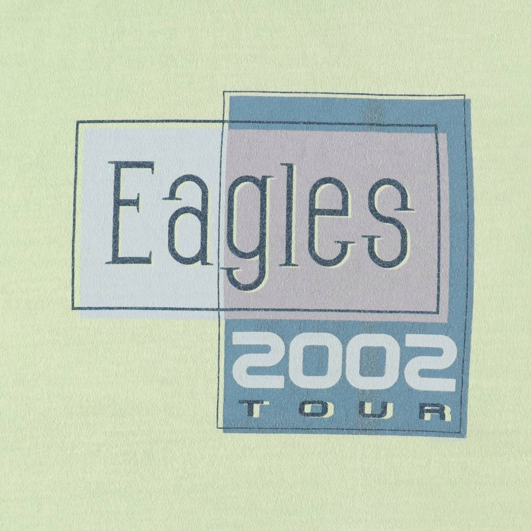 2000'S Anvil Eagles Band T-Shirt, Made in USA, Men's Size L (approx.) cotton green type yellow green Vintage Second Hand