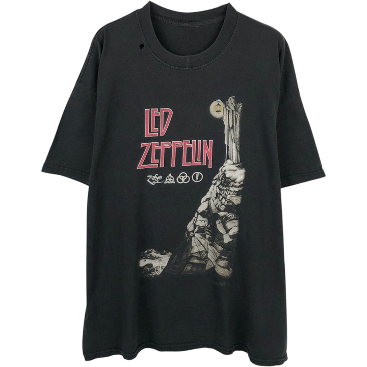 Led Zeppelin Band T-shirt, Band T, Men's L size unclear black type Vintage Second Hand