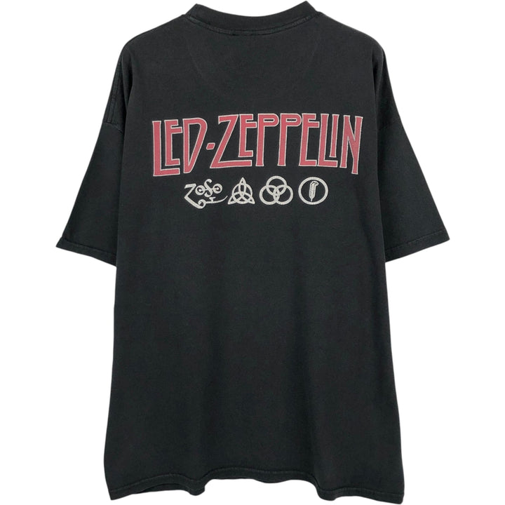 Led Zeppelin Band T-shirt, Band T, Men's L size unclear black type Vintage Second Hand