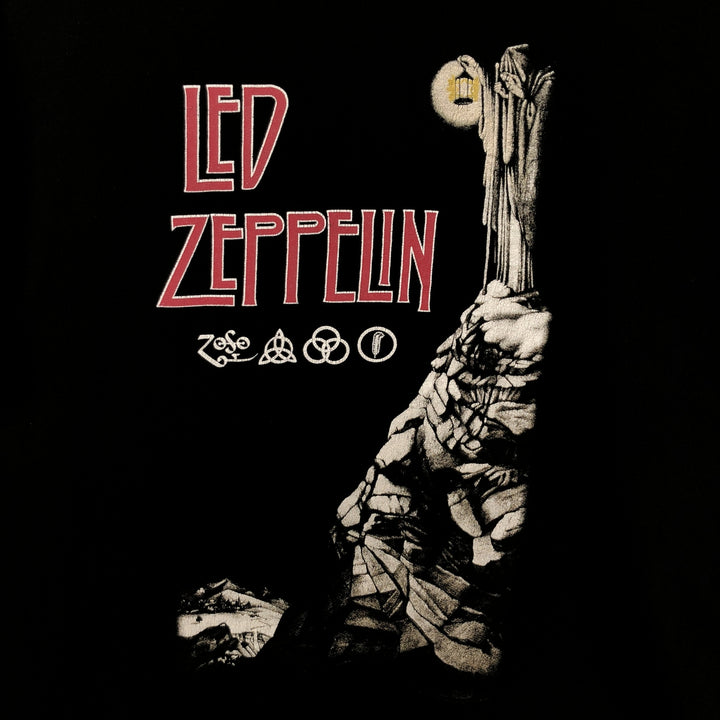 Led Zeppelin Band T-shirt, Band T, Men's L size unclear black type Vintage Second Hand