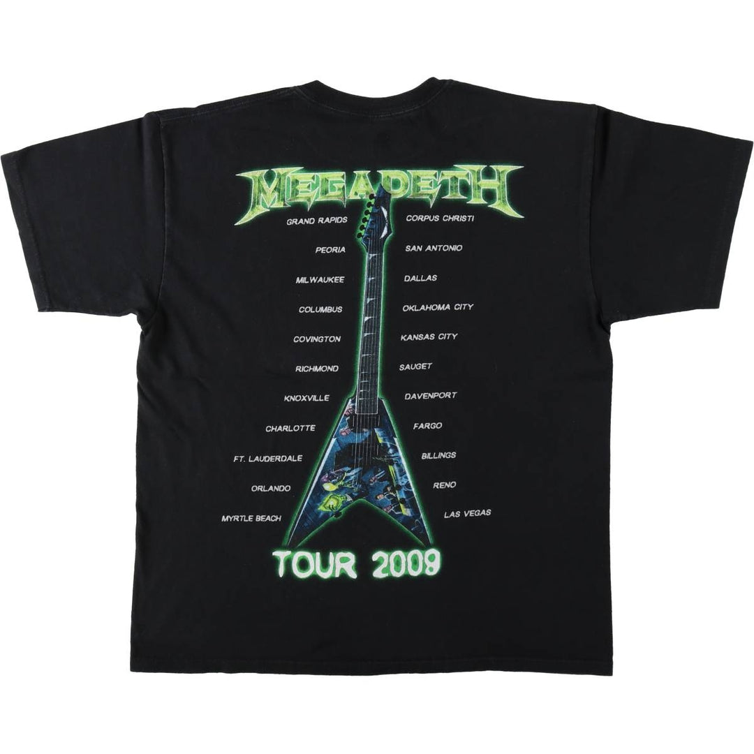 Anvil by Megadeth - Band T-shirt, Men's XL equivalent. cotton black type Vintage Second Hand