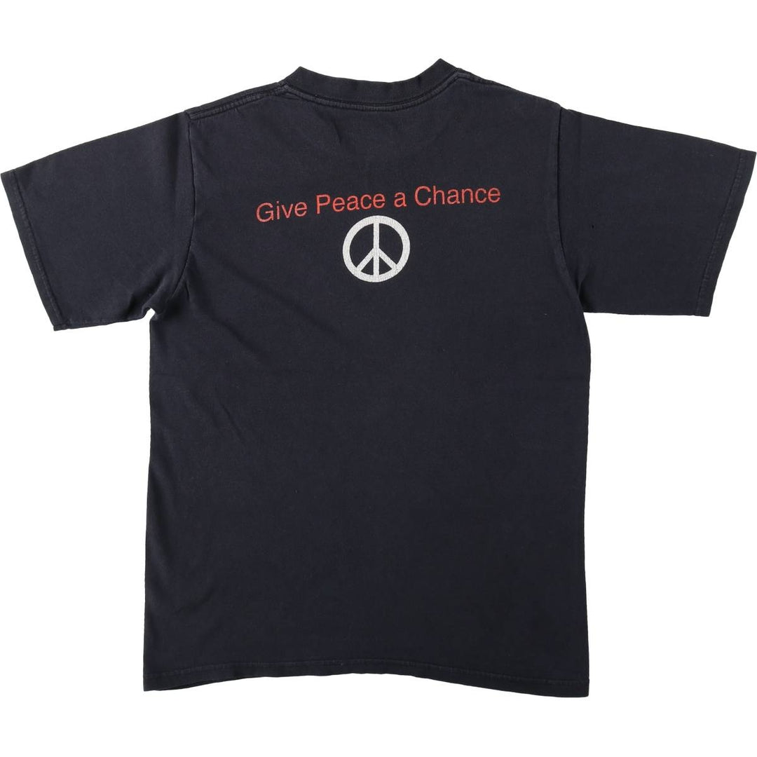 2000'S John Lennon Band T-shirt, Men's Size L (approx.) unclear black type Vintage Second Hand