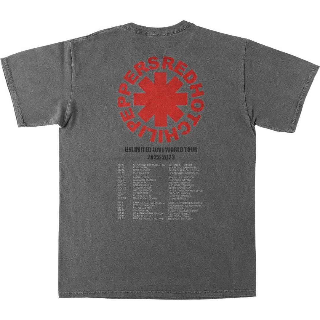 RED HOT CHILI PEPPERS Red Hot Chili Peppers Band T-shirt Band T Men's S equivalent cotton Charcoal Vintage Second Hand