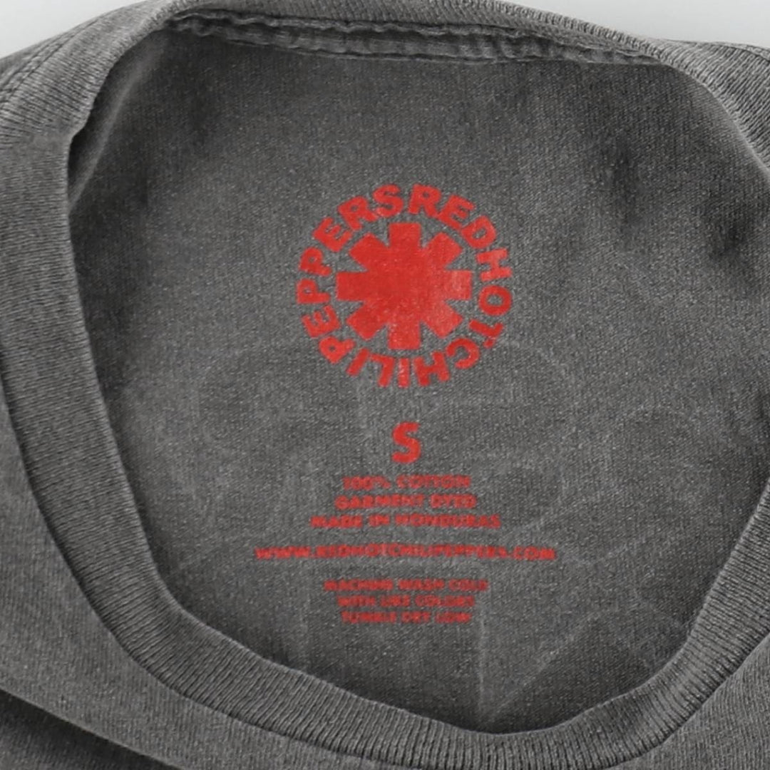 RED HOT CHILI PEPPERS Red Hot Chili Peppers Band T-shirt Band T Men's S equivalent cotton Charcoal Vintage Second Hand