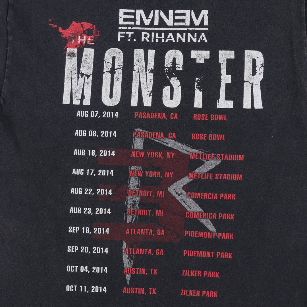 EMINEM x RIHANNA Rap T-Shirt (Men's XL equivalent) unclear black type Vintage Second Hand