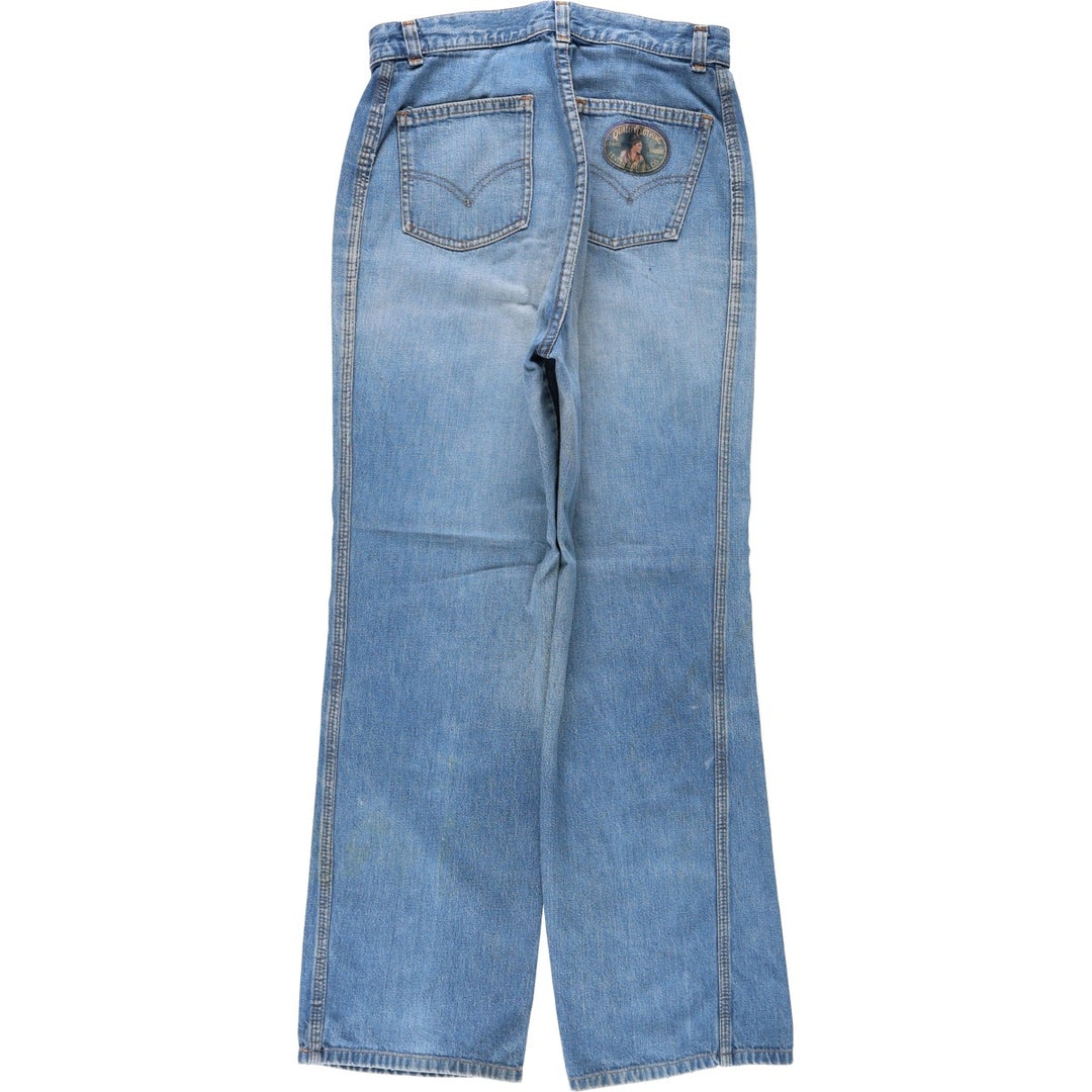 1970'S Levi's Orange Tab Straight Denim Pants, Women's Size L (W29 equivalent), Vintage unclear blue type Vintage Second Hand