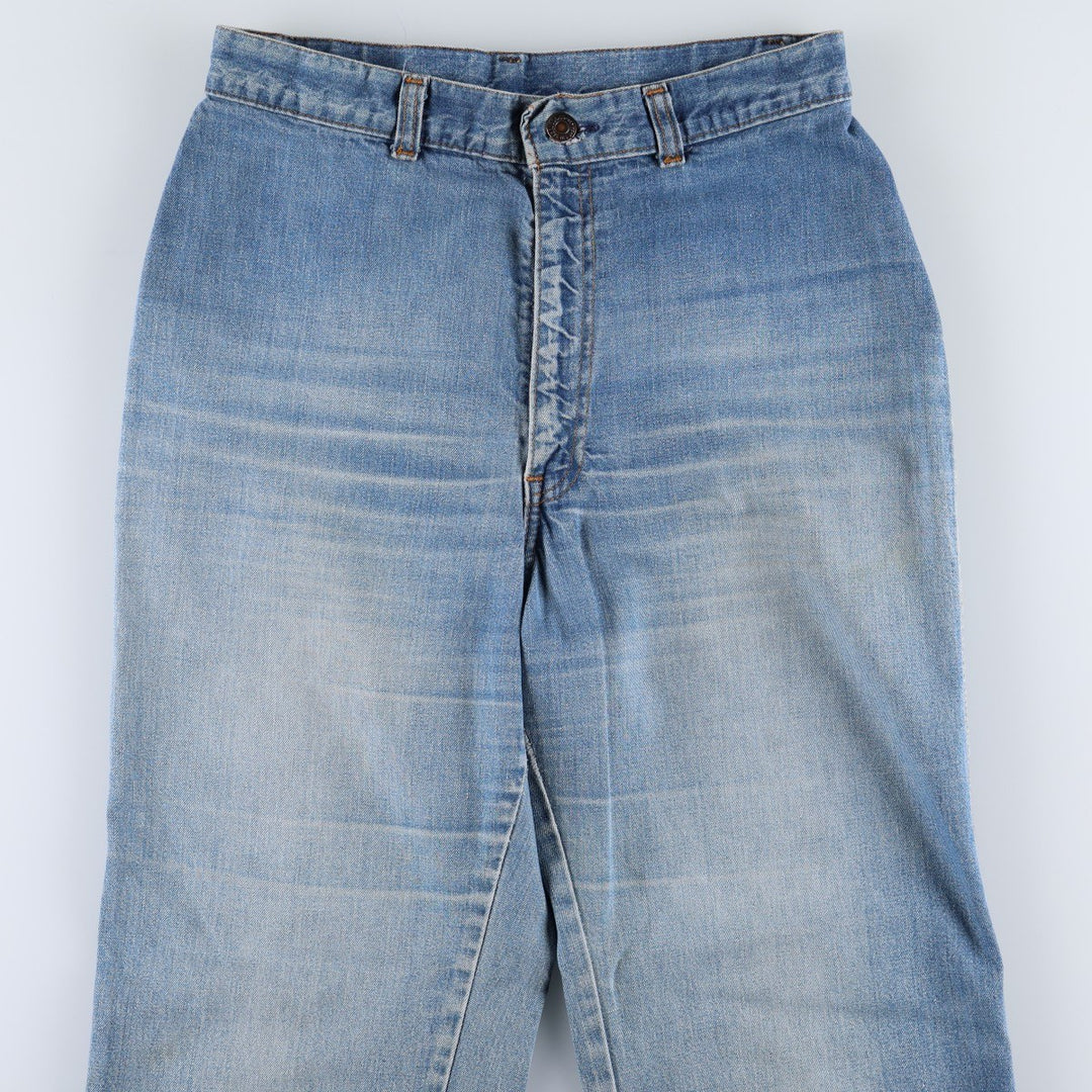 1970'S Levi's Orange Tab Straight Denim Pants, Women's Size L (W29 equivalent), Vintage unclear blue type Vintage Second Hand