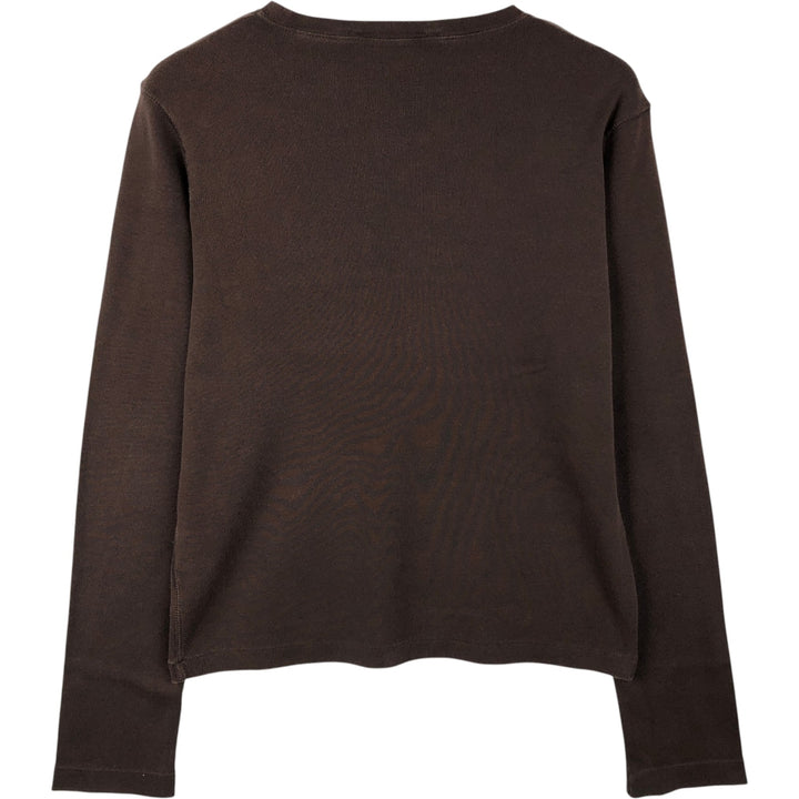 Ralph Lauren RALPH LAUREN SPORT Long T-shirt Long T Women's L size cotton brown type Vintage Second Hand