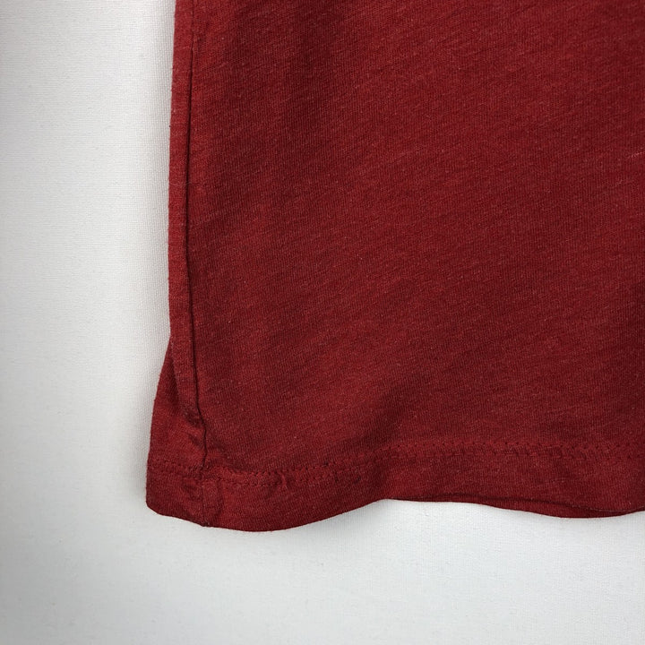 Harley-Davidson U-neck long-sleeved T-shirt with rhinestones (women's size L equivalent) polyester red type Vintage Second Hand
