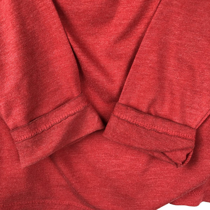 Harley-Davidson U-neck long-sleeved T-shirt with rhinestones (women's size L equivalent) polyester red type Vintage Second Hand