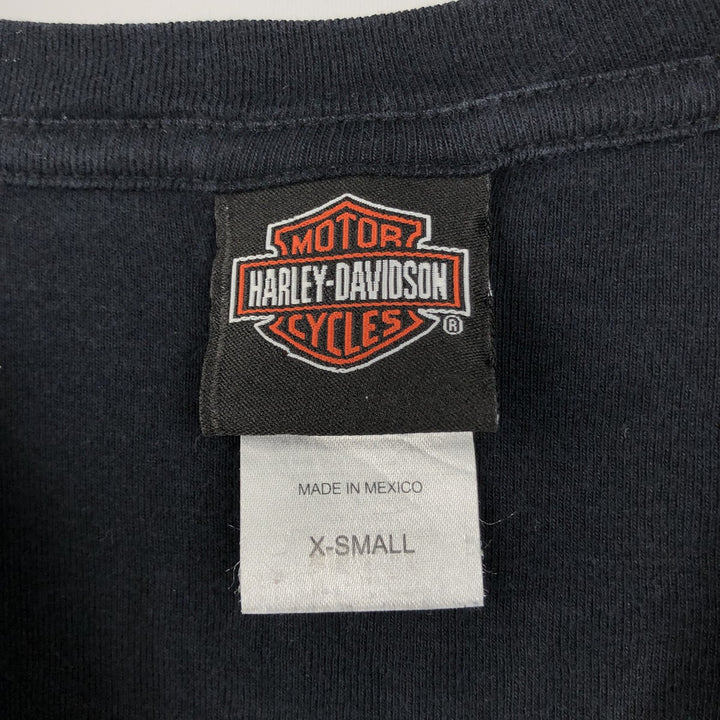 Harley-Davidson Long Sleeve T-Shirt for Women (Size XS) cotton black type Vintage Second Hand