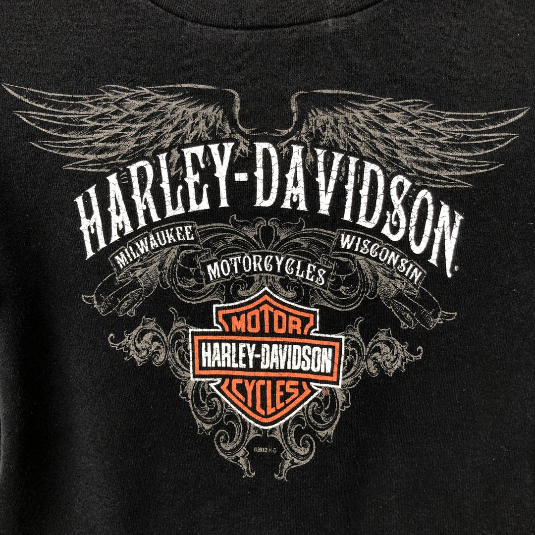 Harley-Davidson Long Sleeve T-Shirt for Women (Size XS) cotton black type Vintage Second Hand