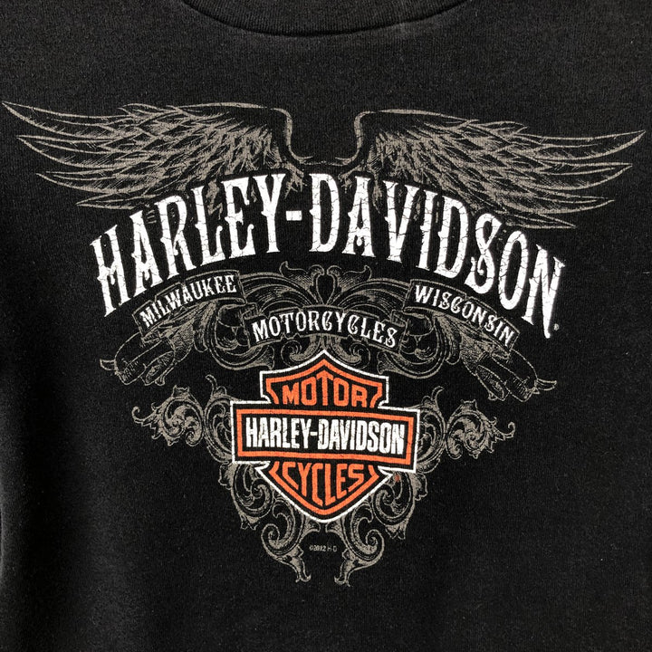 Harley-Davidson Long Sleeve T-Shirt for Women (Size XS) cotton black type Vintage Second Hand