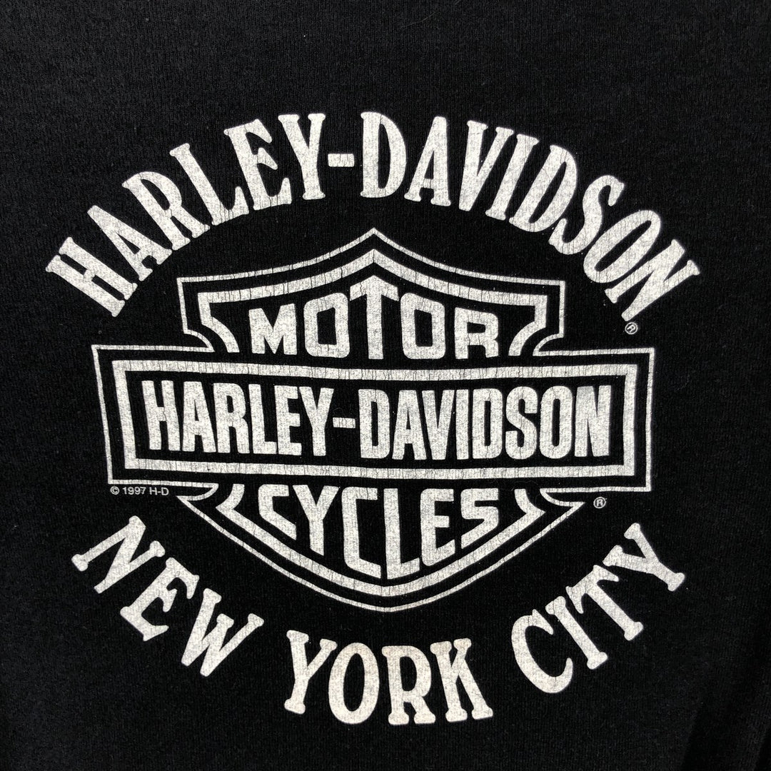 Harley-Davidson Long Sleeve T-Shirt for Women (Size XS) cotton black type Vintage Second Hand