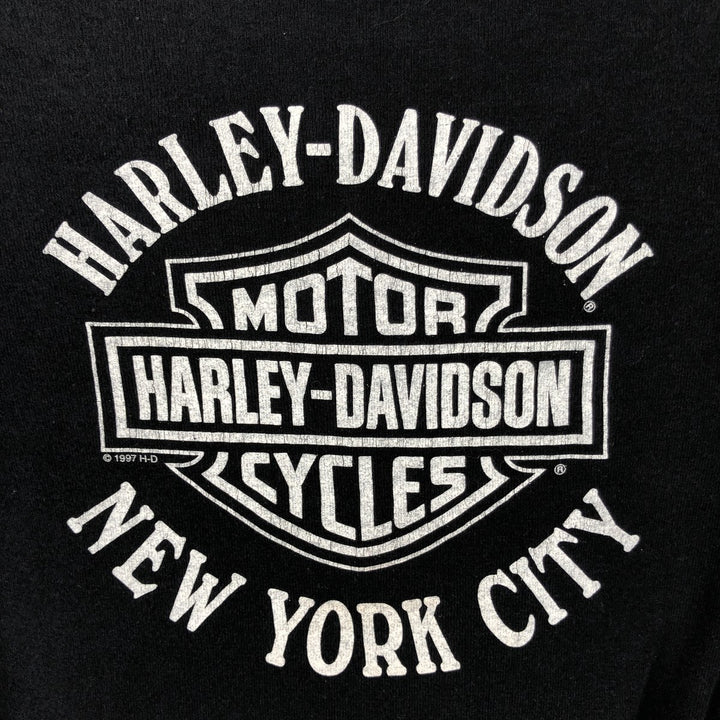 Harley-Davidson Long Sleeve T-Shirt for Women (Size XS) cotton black type Vintage Second Hand