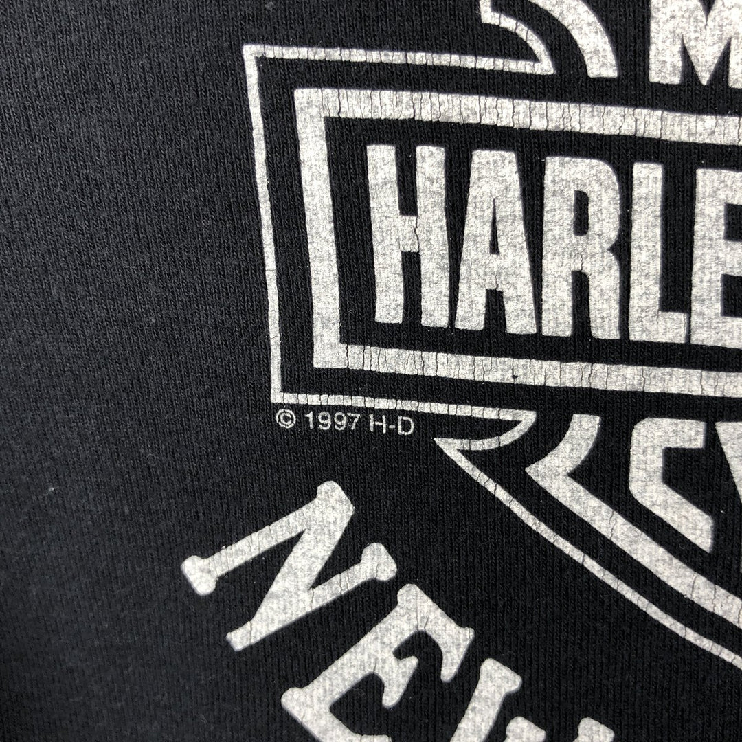 Harley-Davidson Long Sleeve T-Shirt for Women (Size XS) cotton black type Vintage Second Hand