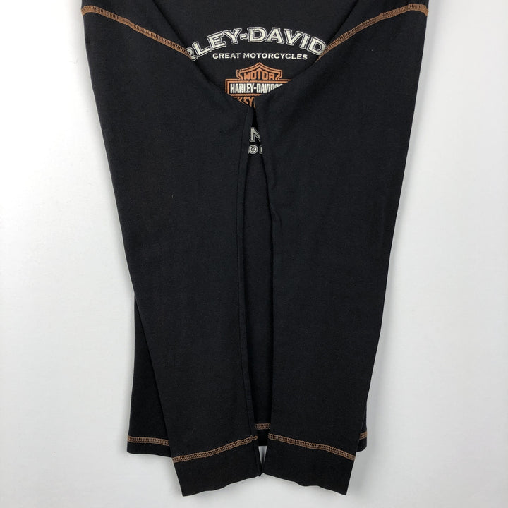 00'S Harley-Davidson Pin-up Girl Long Sleeve T-Shirt Made in USA Men's L size cotton black type Vintage Second Hand