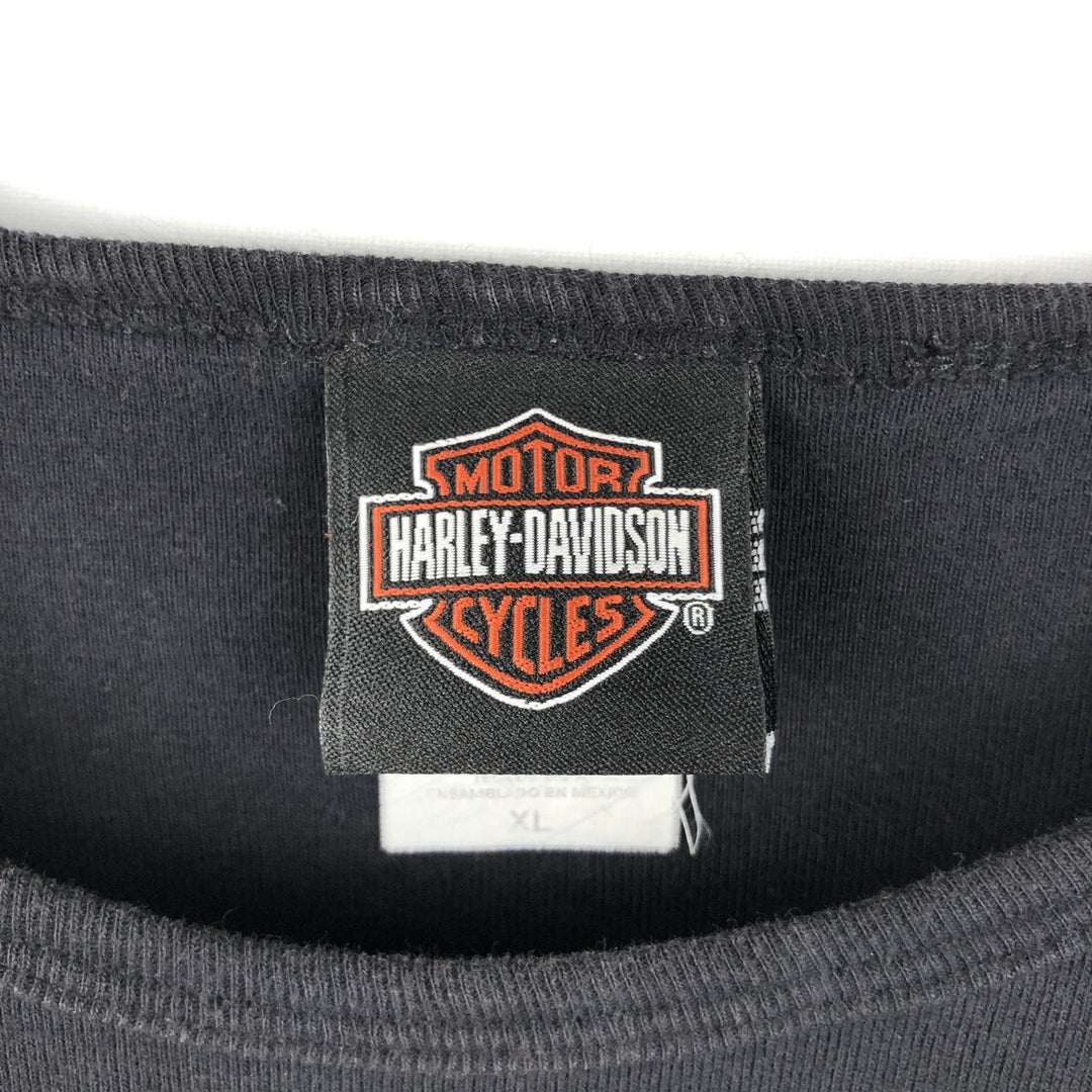 Harley-Davidson Long-Sleeve T-Shirt with Light Stones (Women's Size XL) cotton black type Vintage Second Hand