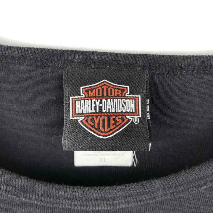 Harley-Davidson Long-Sleeve T-Shirt with Light Stones (Women's Size XL) cotton black type Vintage Second Hand