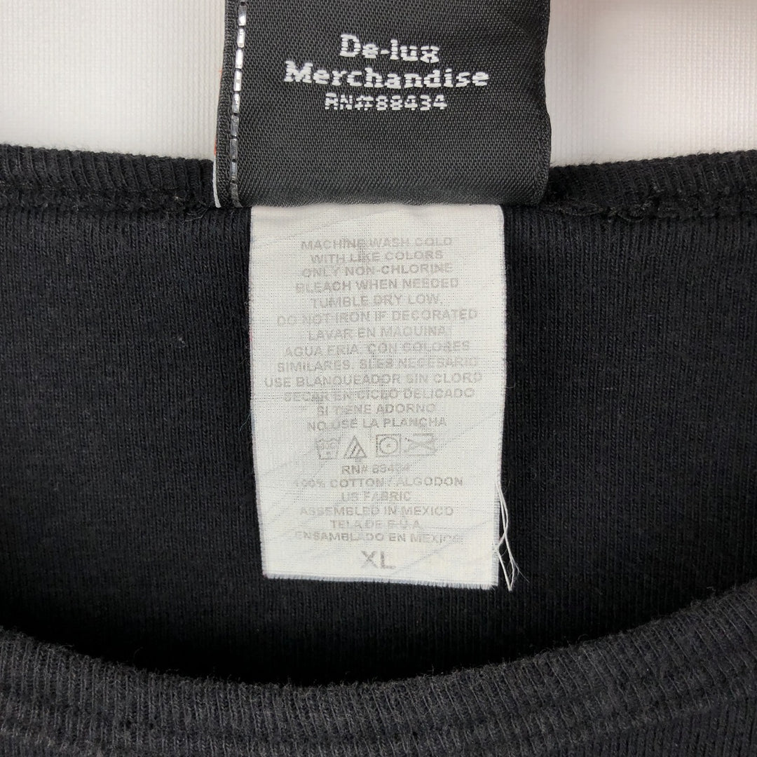 Harley-Davidson Long-Sleeve T-Shirt with Light Stones (Women's Size XL) cotton black type Vintage Second Hand