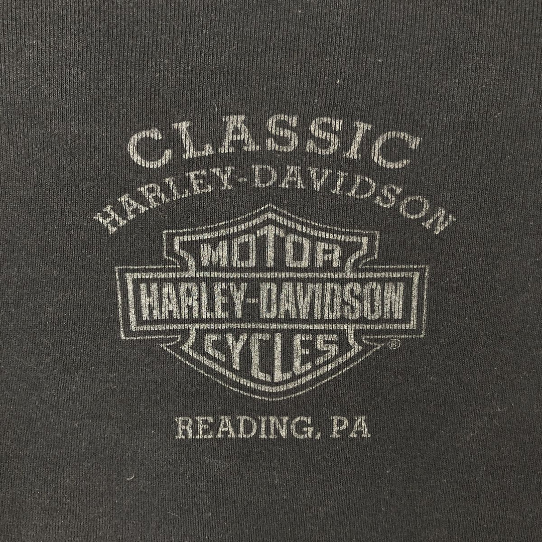 Harley-Davidson Long-Sleeve T-Shirt with Light Stones (Women's Size XL) cotton black type Vintage Second Hand