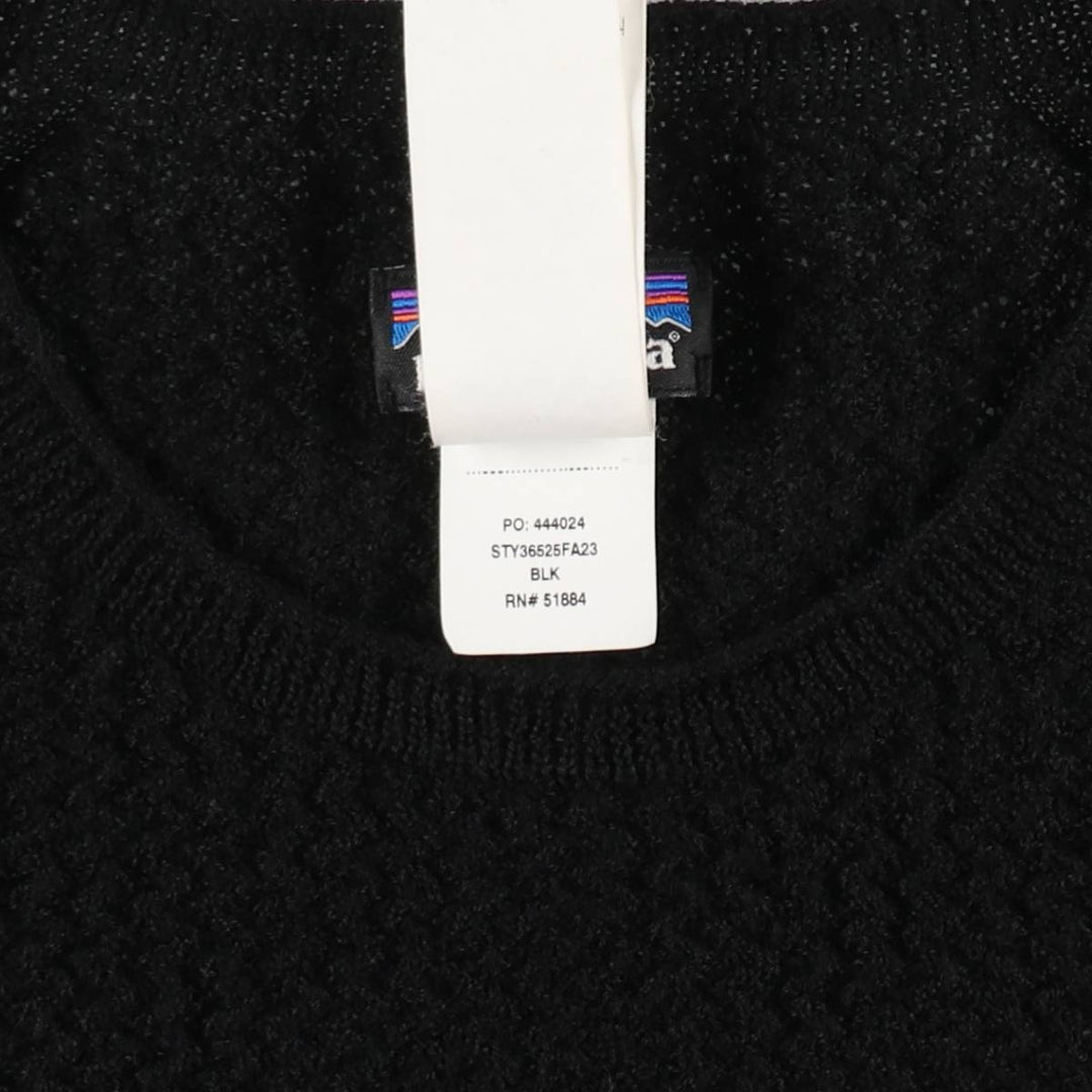 Patagonia Capilene Air Crew 36525FA23 Recycled Polyester x Merino Wool Knit Sweater, Women's Size M (approx.) Merino wool black type Vintage Second Hand