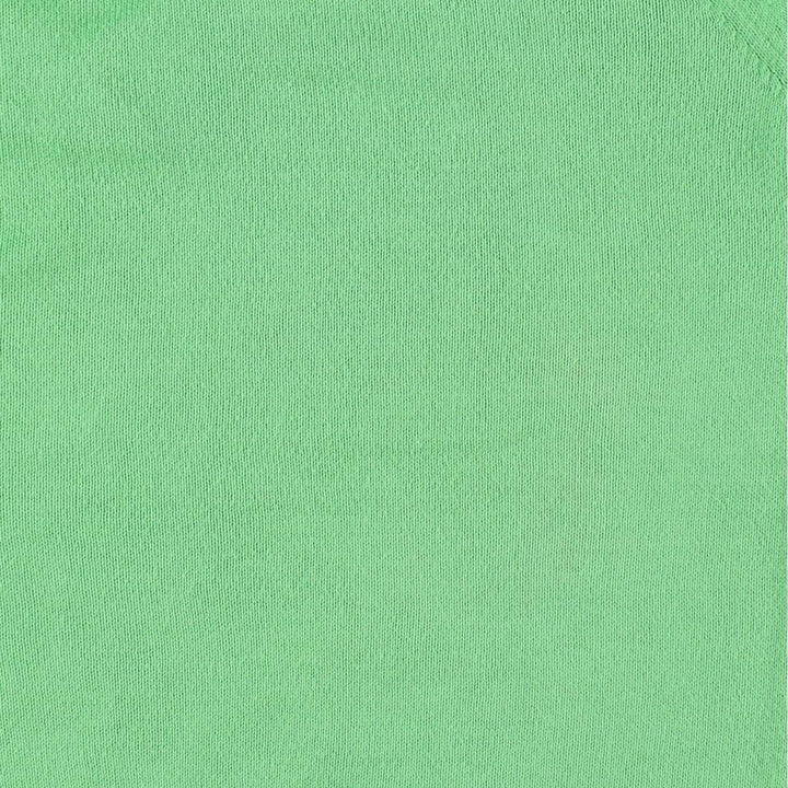 Lacoste (LACOSTE) French design V-neck cotton knit sweater, women's size M (approx.) cotton green type yellow green Vintage Second Hand