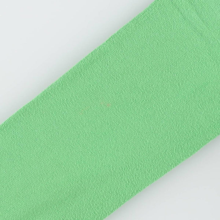 Lacoste (LACOSTE) French design V-neck cotton knit sweater, women's size M (approx.) cotton green type yellow green Vintage Second Hand