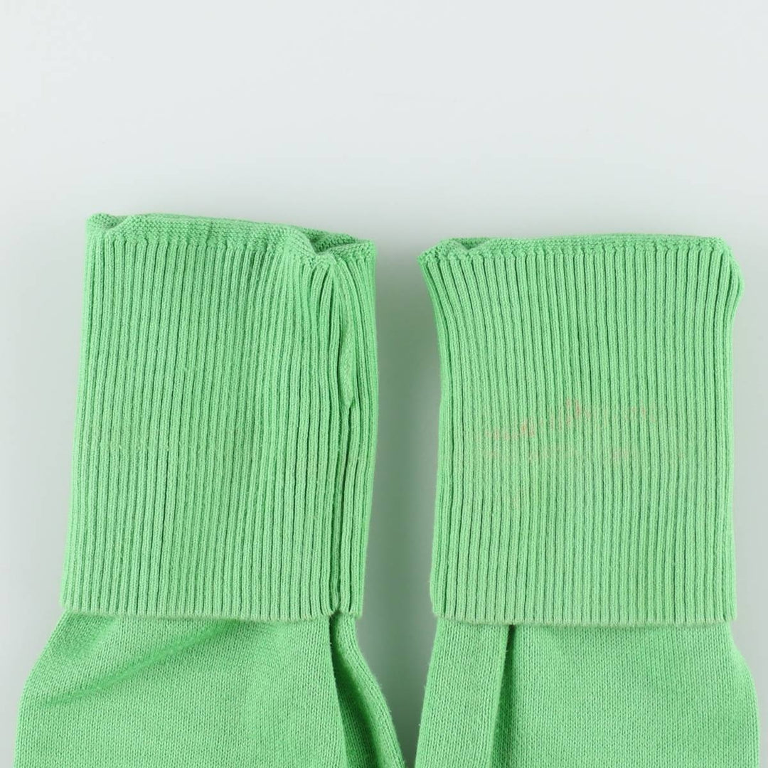 Lacoste (LACOSTE) French design V-neck cotton knit sweater, women's size M (approx.) cotton green type yellow green Vintage Second Hand