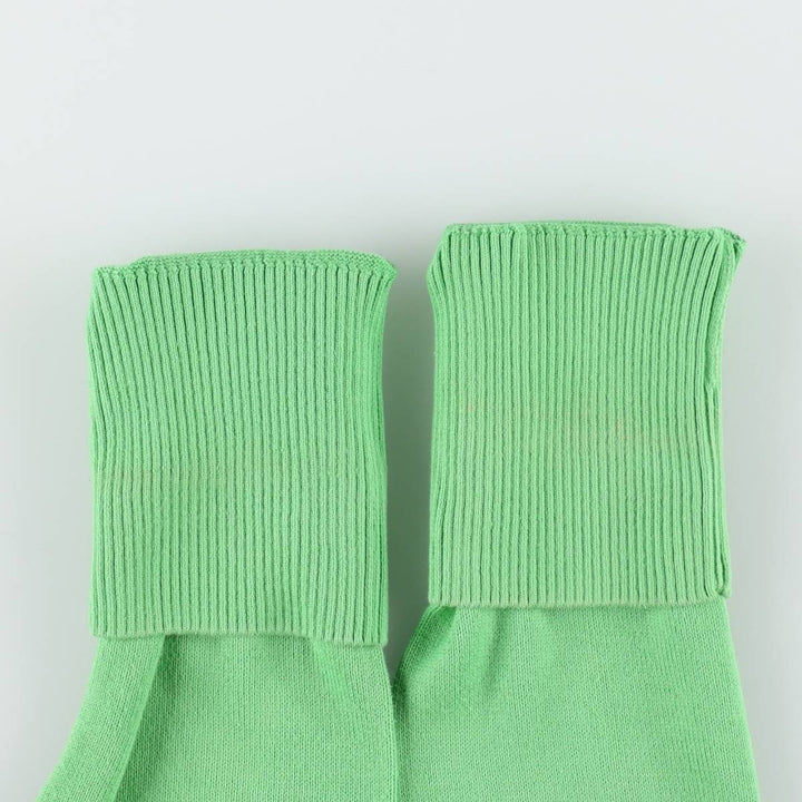 Lacoste (LACOSTE) French design V-neck cotton knit sweater, women's size M (approx.) cotton green type yellow green Vintage Second Hand