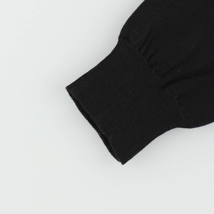 Ralph Lauren RALPH LAUREN SPORT V-neck Pima cotton knit sweater, women's size L (approx.) Pima Cotton black type Vintage Second Hand