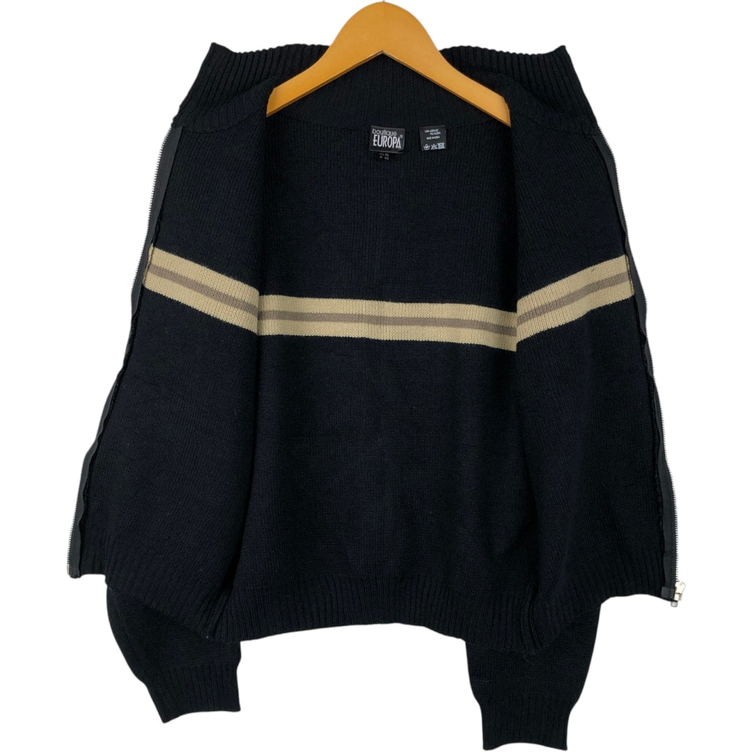 boutique EUROPA Driver's Knit Sweater, Women's Size XS acrylic black type Vintage Second Hand