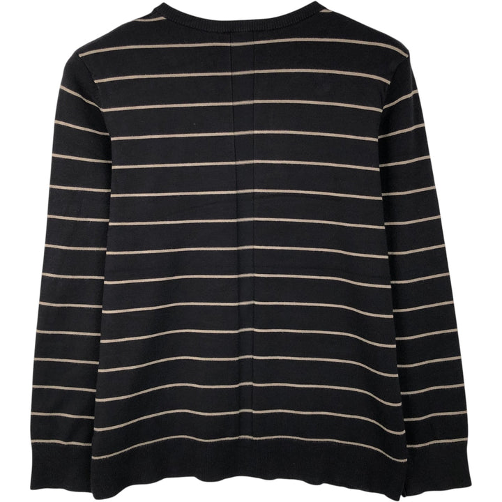 JONES NEW YORK Border Pattern Knit Cardigan, Women's Size M (approx.) Viscose black type Vintage Second Hand