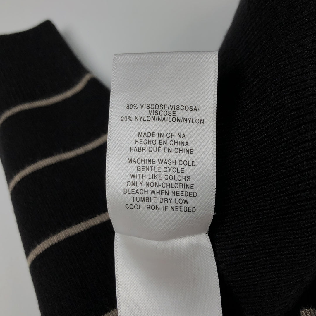 JONES NEW YORK Border Pattern Knit Cardigan, Women's Size M (approx.) Viscose black type Vintage Second Hand