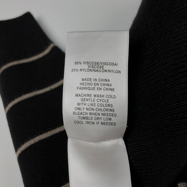 JONES NEW YORK Border Pattern Knit Cardigan, Women's Size M (approx.) Viscose black type Vintage Second Hand