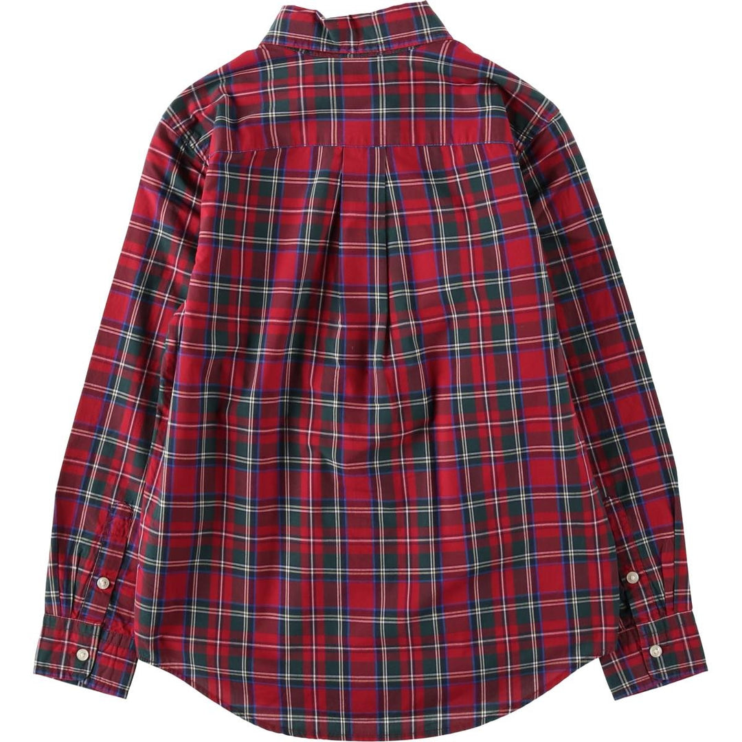 Ralph Lauren long-sleeved button-down check shirt, women's size S cotton red type Vintage Second Hand