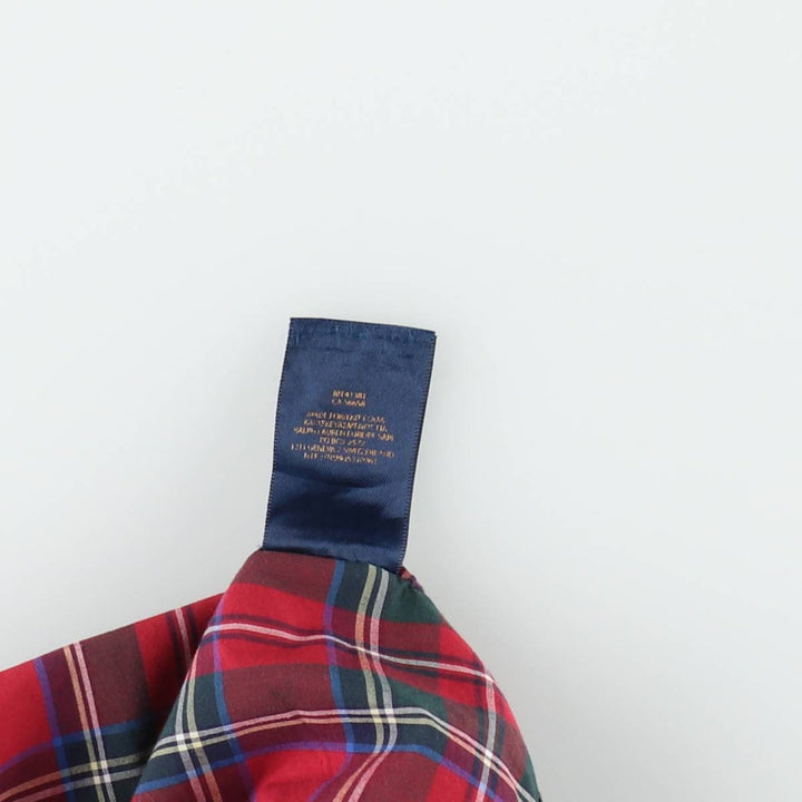 Ralph Lauren long-sleeved button-down check shirt, women's size S cotton red type Vintage Second Hand
