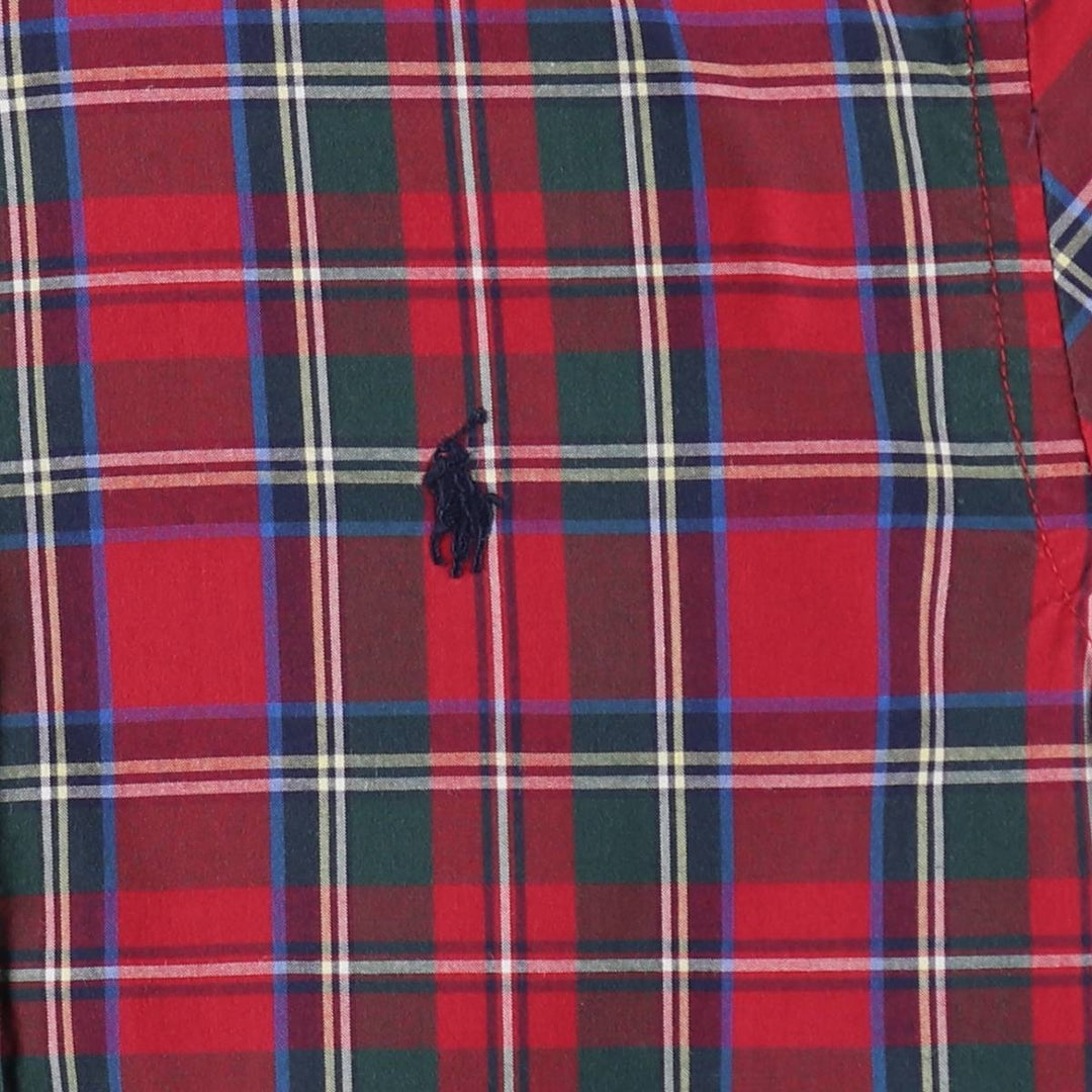 Ralph Lauren long-sleeved button-down check shirt, women's size S cotton red type Vintage Second Hand